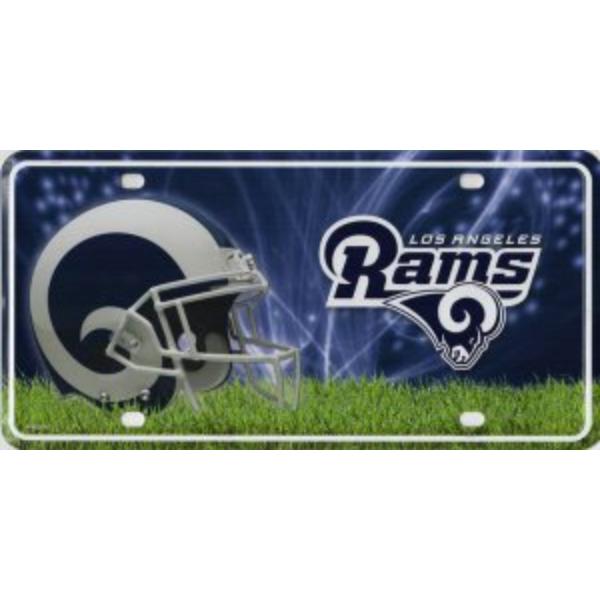 MTG3003 6 x 12 in. Los Angeles Rams Metal License Plate