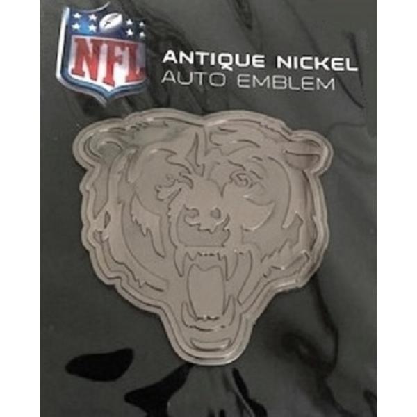 Picture of 212 Main AEM1201 3 x 3 in. Chicago Bears Antique Nickel Auto Emblem