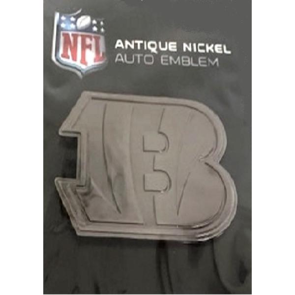 Picture of 212 Main AEM3201 3 x 3 in. Cincinnati Bengals Antique Nickel Auto Emblem