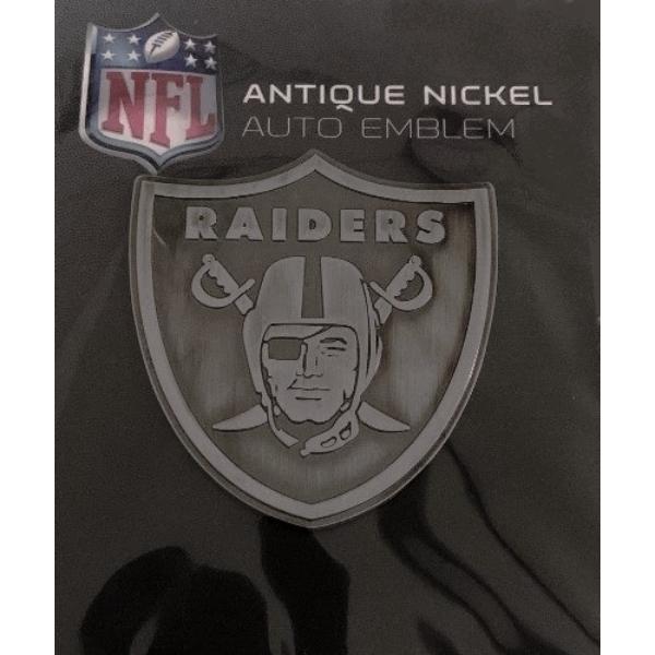 Picture of 212 Main AEM1701 3 x 3 in. Las Vegas Raiders Antique Nickel Auto Emblem