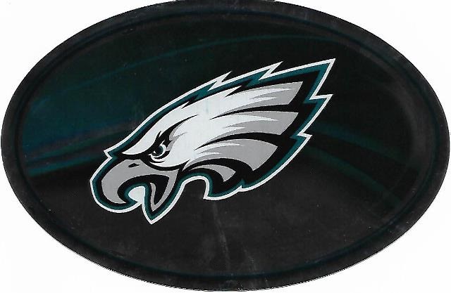 OVM2501 6 x 4 in. Philadelphia Eagles Chrome Die Cut Oval Decal