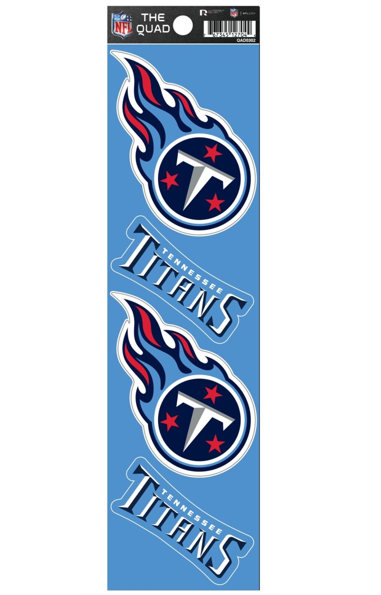 QAD0302 2.5 in. Tennessee Titans Quad Decal Set