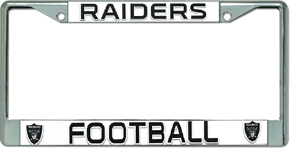 FC1705 Oakland Raiders Football Chrome License Plate Frame