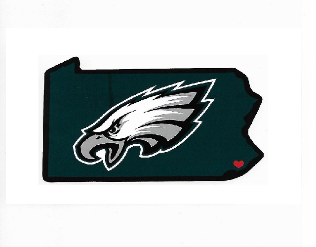 HSS2501 5 x 5 in. Philadelphia Eagles Home State Vinyl Sticker