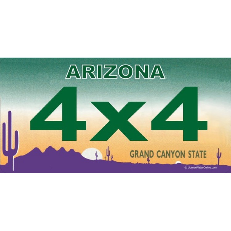 LPO1660 Arizona 4x4 Photo License Plate
