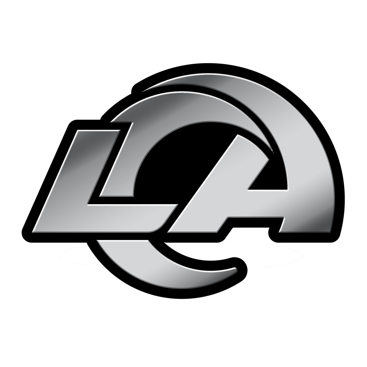 MEM3004 3 x 3 in. Los Angeles Rams NFL Plastic Auto Emblem