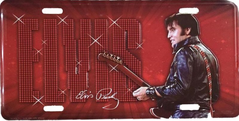 6 x 12 in. Elvis Presley 68 Metal License Plate