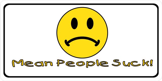 LPO1621 Mean People Suck Photo License Plate