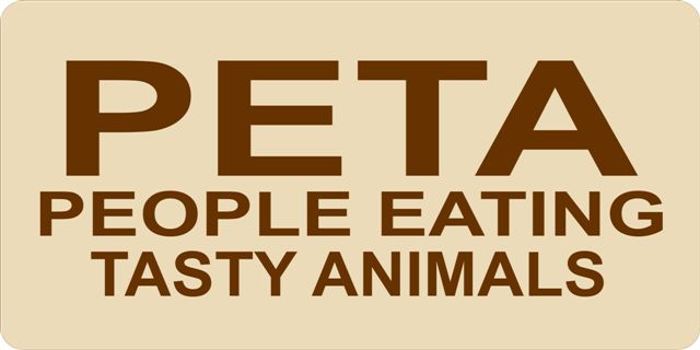 LPO1485 Peta People Eating Tasty Animals Plate