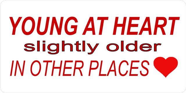 LPO1548 Young at Heart Photo License Plate