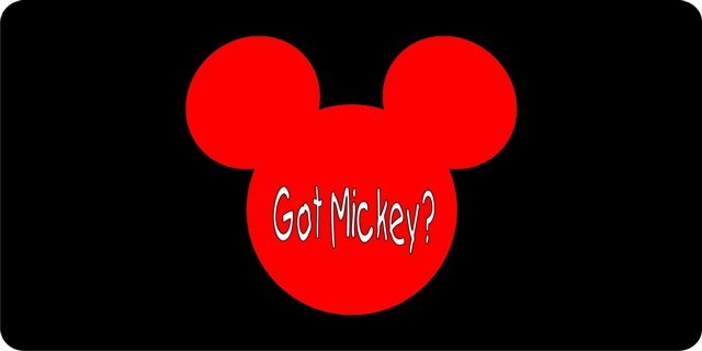LPO486 Mickey Mouse Silhouette License Plate