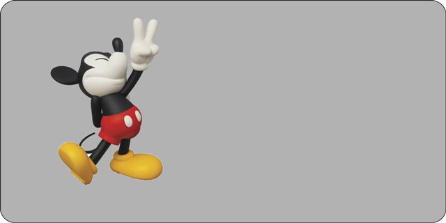 LPO137 6 x 12 in. Mickey Mouse-Peace Sign License Plate
