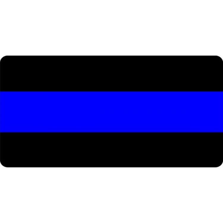 LPO1260 Police Thin Blue Line Photo License Plate