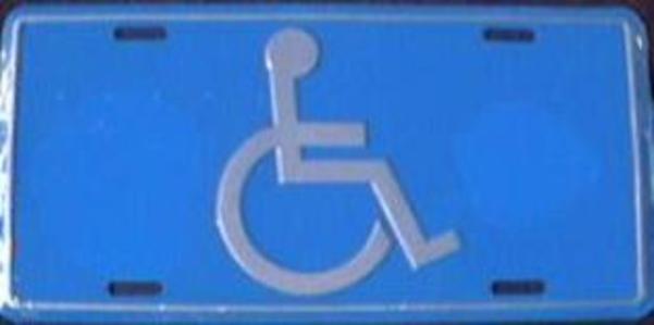 LPS537 6 x 12 in. Handicap Sign License Plate