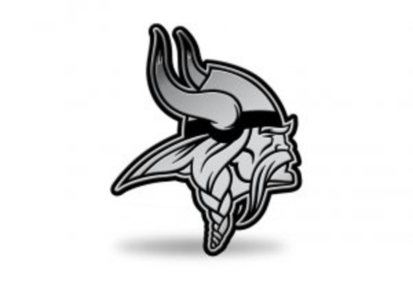 MEM3101 3 x 3 in. Minnesota Vikings NFL Chrome Auto Emblem