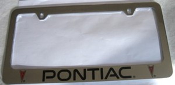 IMG3106 6 x 12 in. Pontiac Solid Brass License Plate Frame