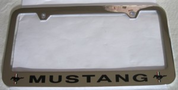 IMG3109 6 x 12 in. Ford Mustang Solid Brass License Plate Frame