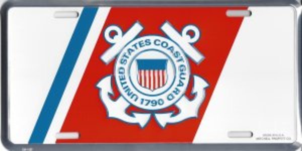 LCG02 6 x 12 in. U.S. Coast Guard Insignia License Plate