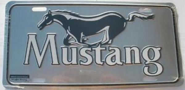 LPC212 6 x 12 in. Ford Mustang Grey License Plate