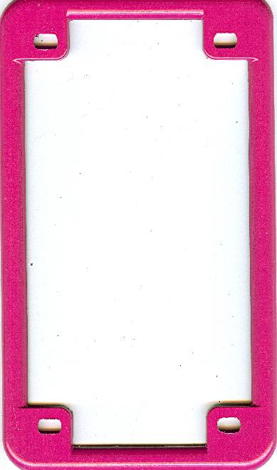 MCPINKSLFR Motorcycle Pink Slim Line License Plate Frame Kit - Free Screw Caps with this Frame