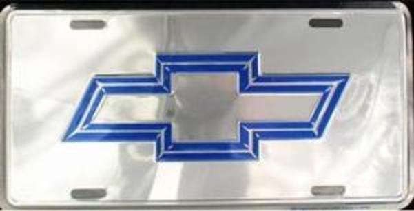 SUP50090 6 x 12 in. Chevrolet Bowtie Anodized License Plate