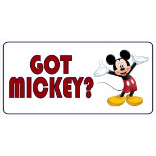 6 x 12 in. Got Mickey Mouse Photo License Plate
