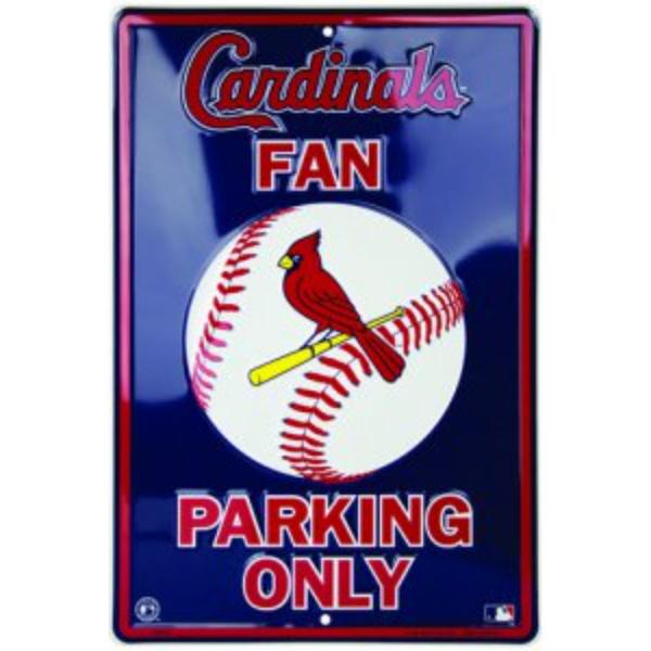 PS30150 12 x 18 in. St. Louis Cardinals Fan Metal Parking Sign