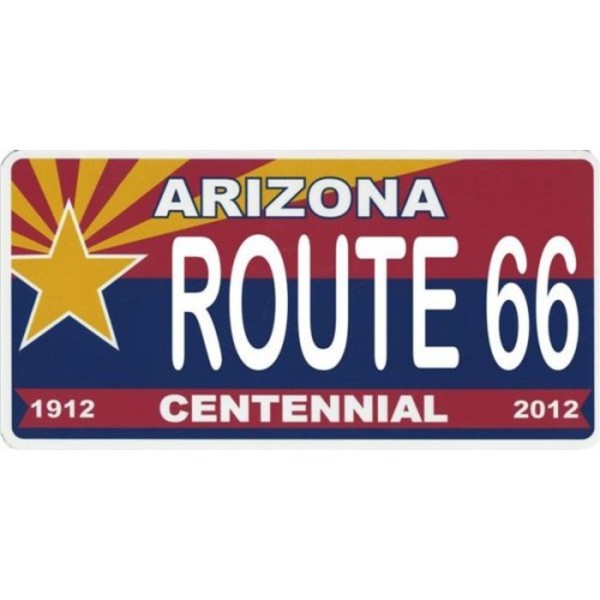 LPO1077 Arizona Centennial Route 66 Photo License Plate