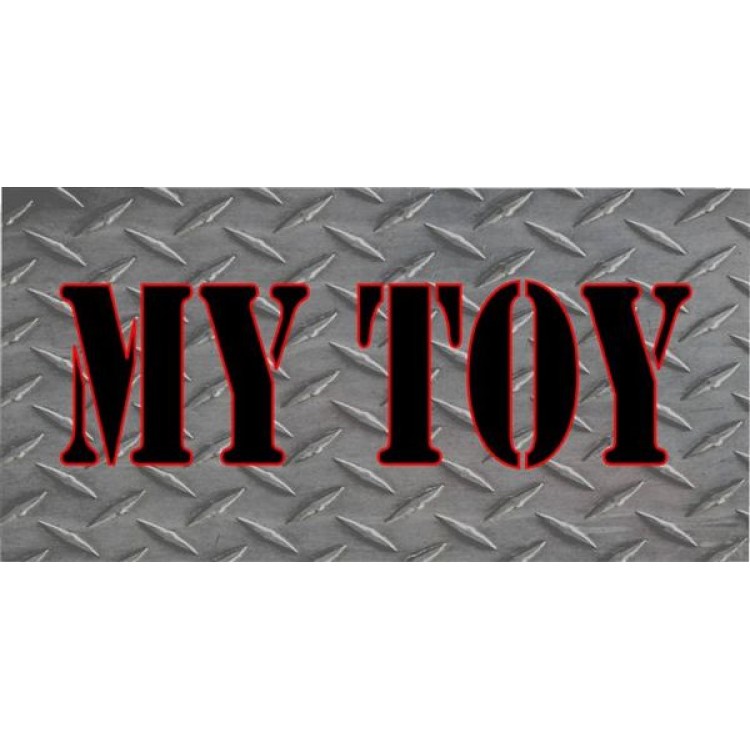 LPO1284 My Toy Diamond Plate Photo License Plate
