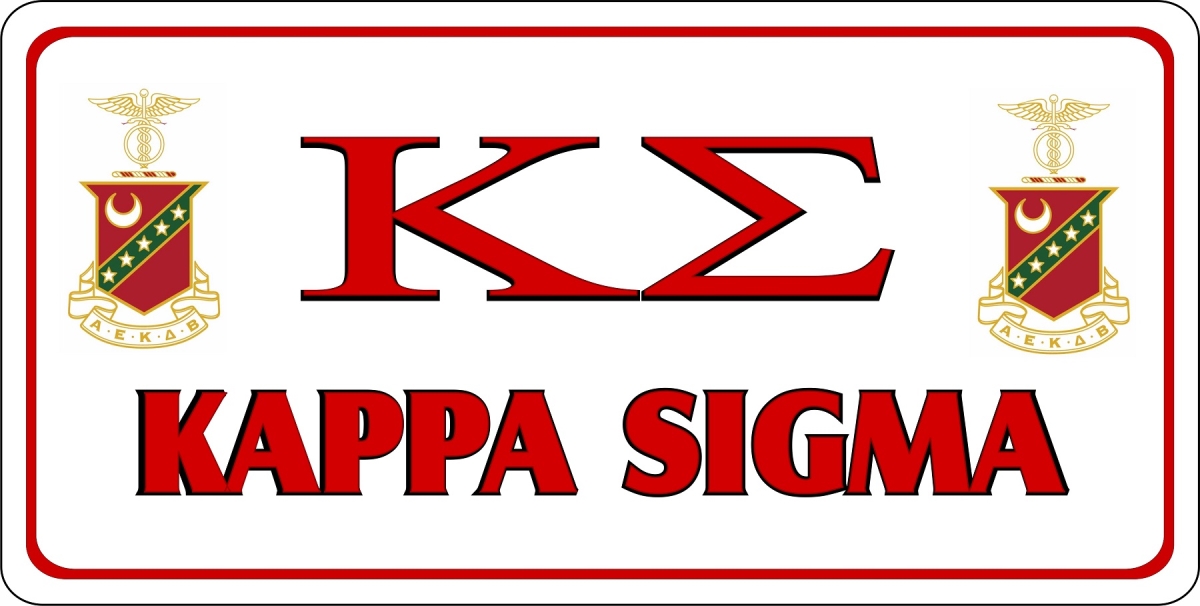 LPO7585 6 x 12 in. Kappa Sigma Photo License Plate