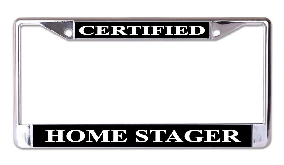 LPO7754 6 x 12 in. Certified Home Stager Chrome License Plate Frame