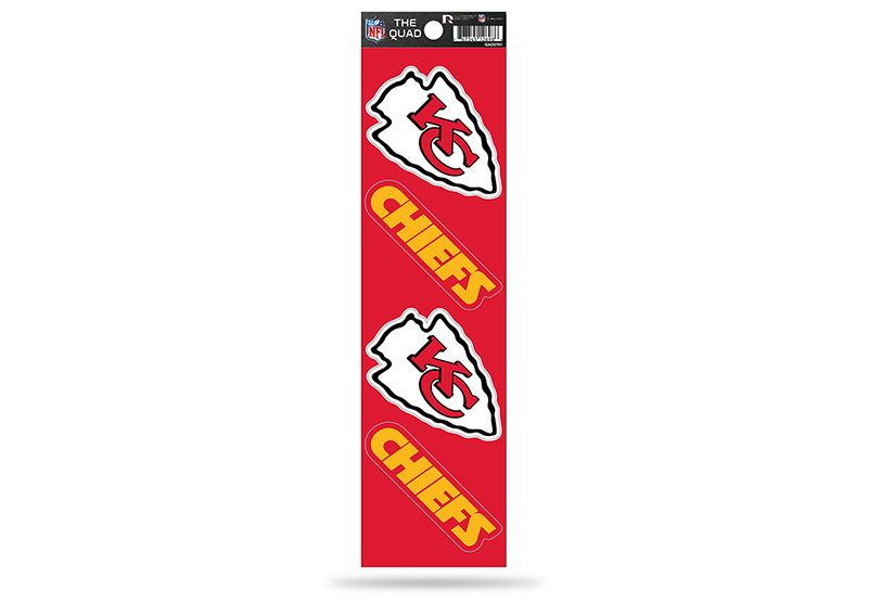 Picture of 212 Main QAD2701 2.5 in. Kansas City Chiefs Quad Decal Set