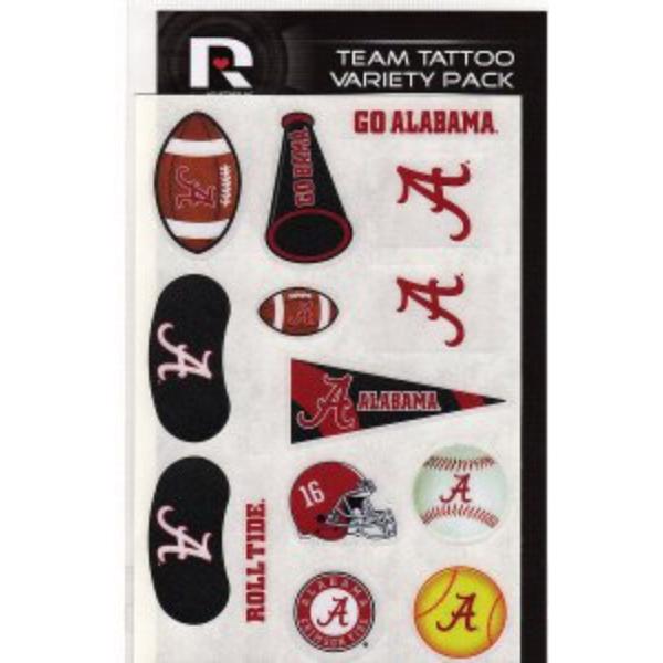 TVP150102 1 in. Alabama Crimson Tide Variety Pack Tattoo Set - 14 Count