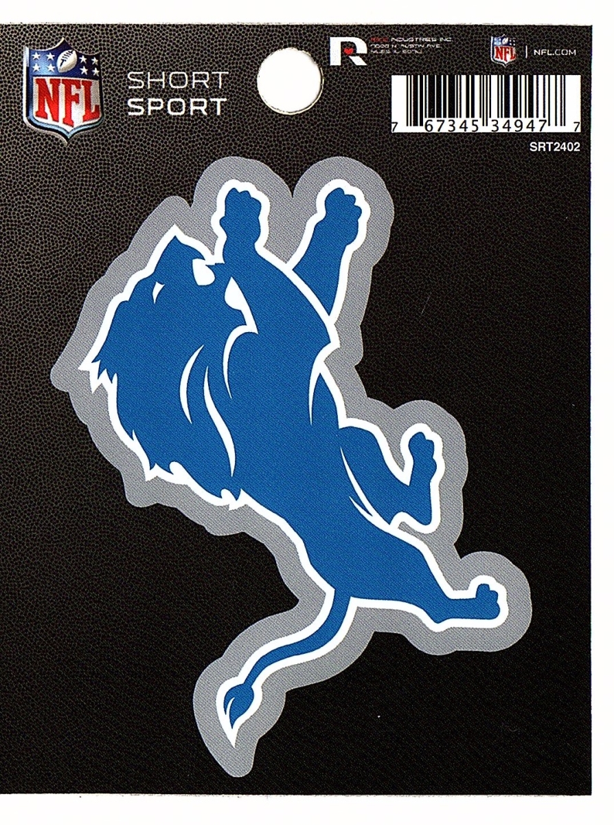SRT2402 3 x 3 in. Detroit Lions Short Sport Decal
