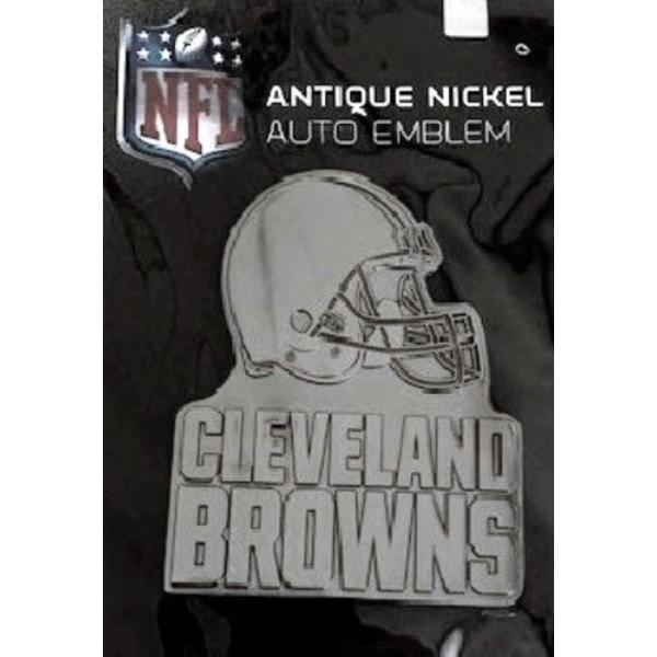 Picture of 212 Main AEM2801 3 x 3 in. Cleveland Browns Antique Nickel Auto Emblem