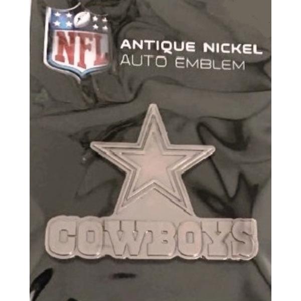 Picture of 212 Main AEM1801 3 x 3 in. Dallas Cowboys Antique Nickel Auto Emblem