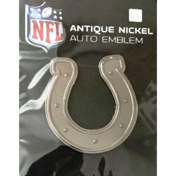 Picture of 212 Main AEM2601 3 x 3 in. Indianapolis Colts Antique Nickel Auto Emblem