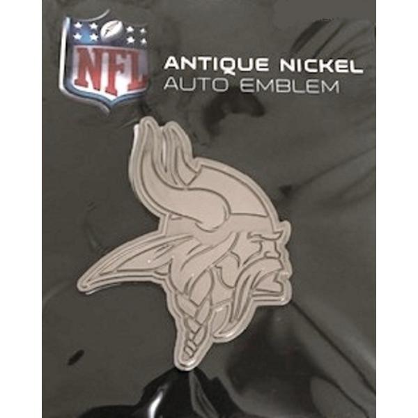 Picture of 212 Main AEM3101 3 x 3 in. Minnesota Vikings Antique Nickel Auto Emblem