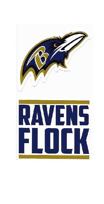 Picture of 212 Main DSS0701 3.5 in. Baltimore Ravens Double Up Die Cut Vinyl Stickers