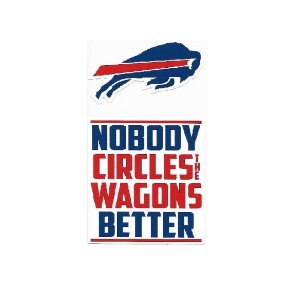 DSS3501 3.5 in. Buffalo Bills Double Up Die Cut Vinyl Stickers
