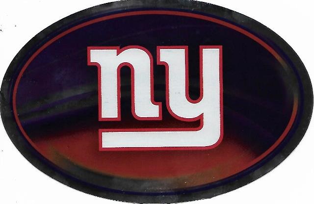 OVM1401 6 x 4 in. York Giants Chrome Die Cut Oval Decal