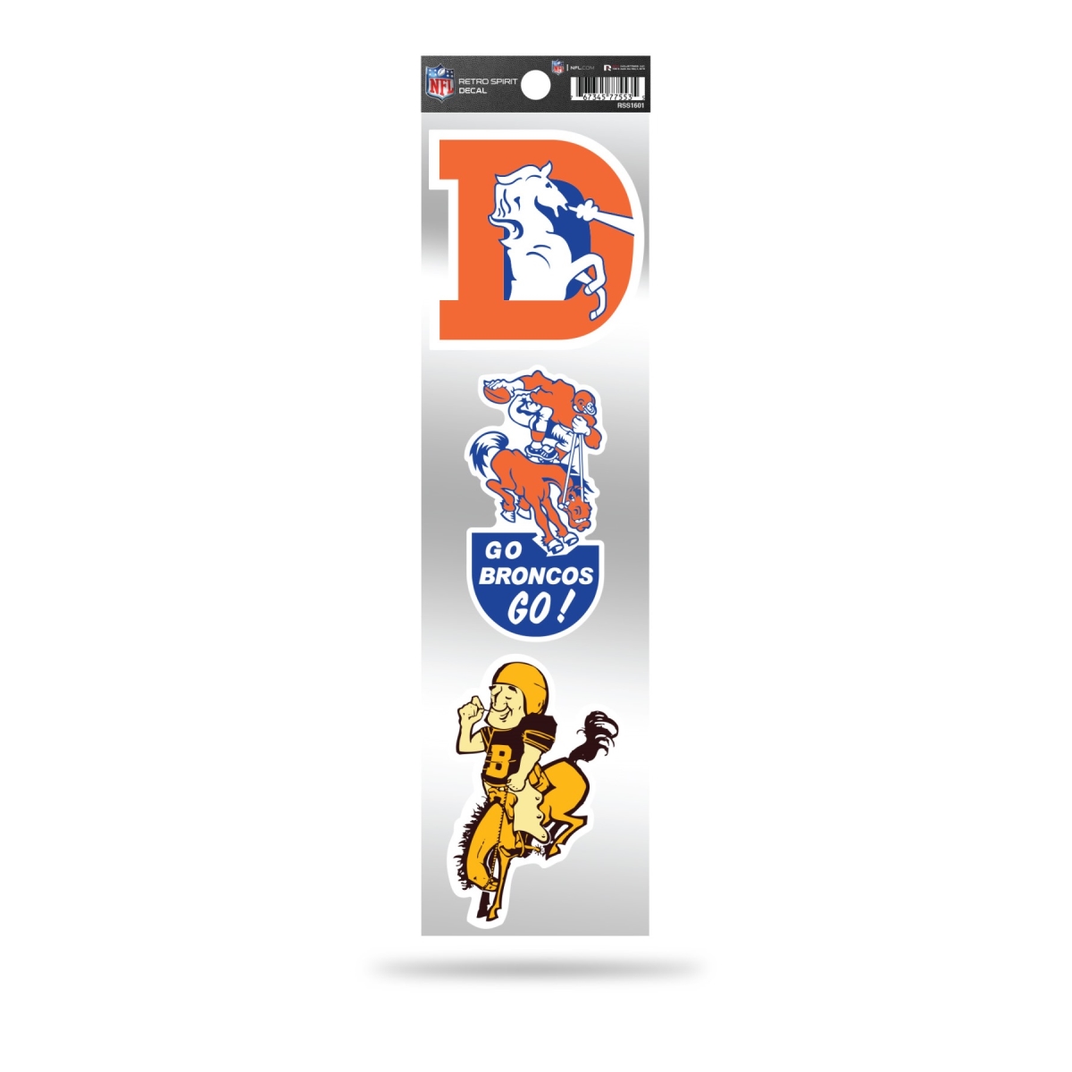 RSS1601 3 in. Denver Broncos Retro Spirit Decals