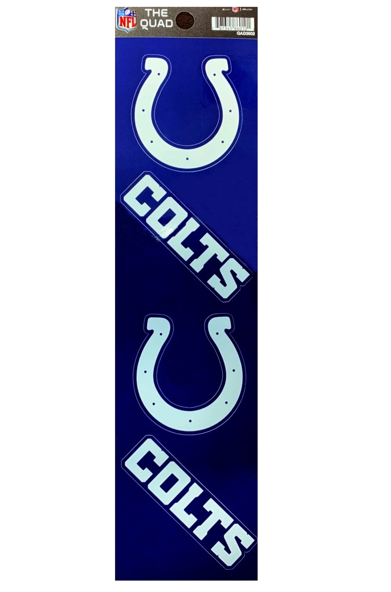 QAD2602 2.5 in. Indianapolis Colts Quad Decal Set