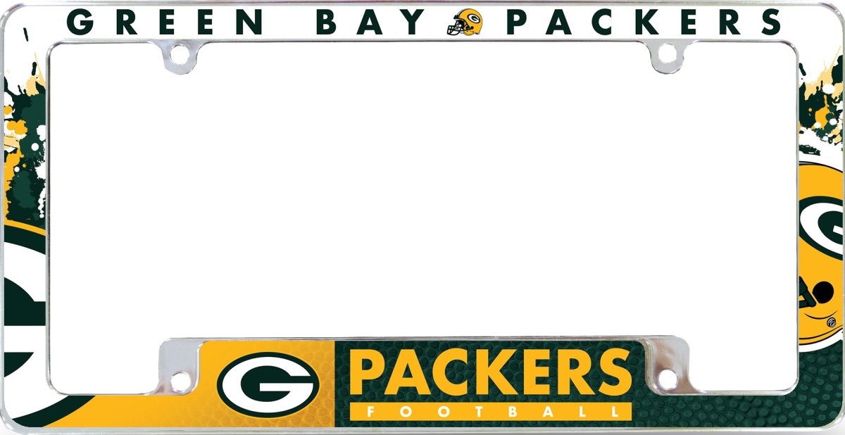 Picture of 212 Main AFC3301B Green Bay Packers all Over Chrome License Plate Frame