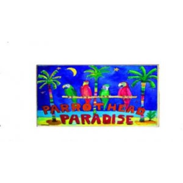 LPO90 6 x 12 in. Parrot Head Paradise License Plate