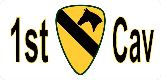 LPO1313 First Cavalry Division Photo License Plate