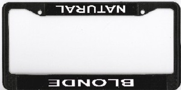 Picture of 212 Main 038-1002-00 Natural Blonde Photo License Plate Frame, Free Screw Caps