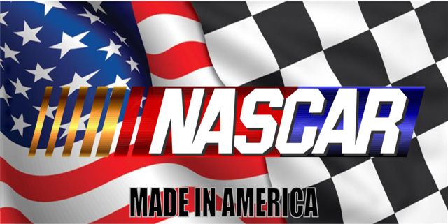 LPO1353 Nascar Made in America Photo License Plate