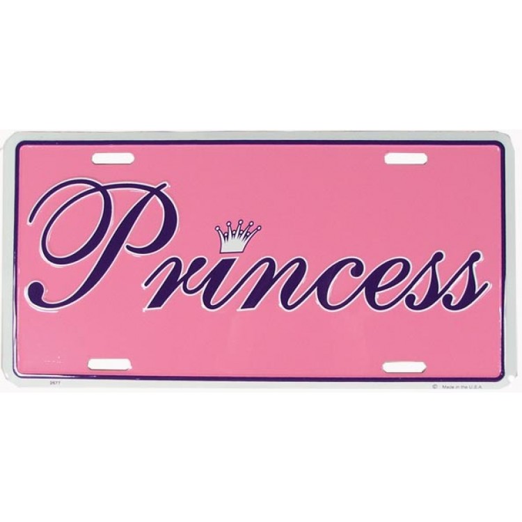 SA2677 6 x 12 in. Pink Princess License Plate