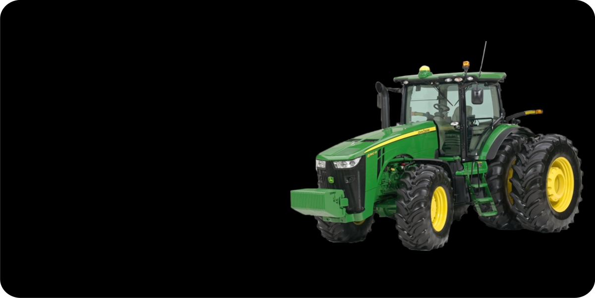 LPO1015 John Deere Tractor Offset on Black Plate